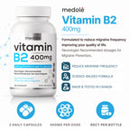 Vitamin B2 400mg for Migraine Prevention