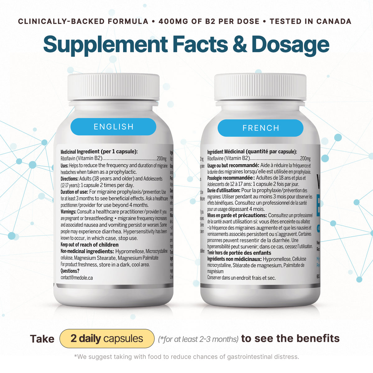 Vitamin B2 400mg for Migraine Prevention